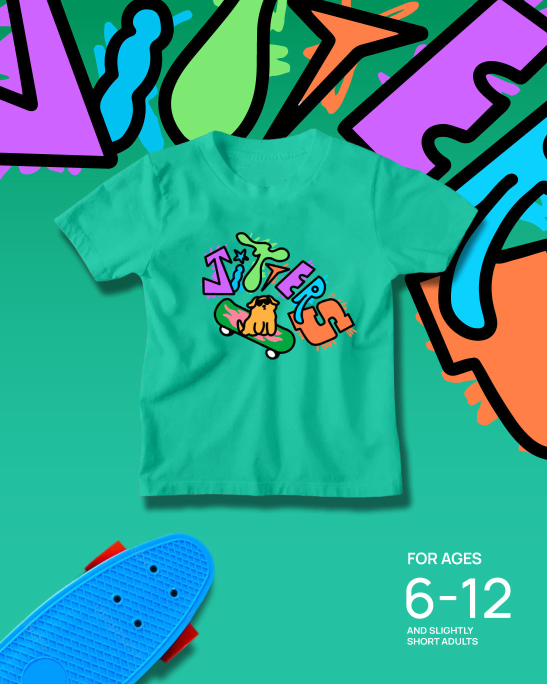 Skater Dog Unisex Kids Tee